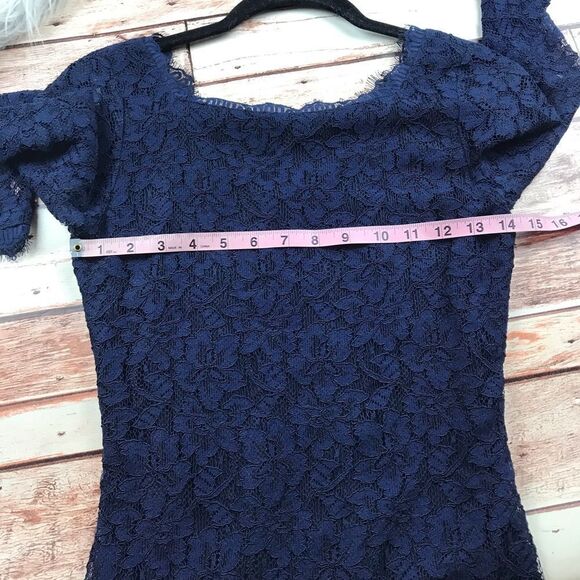 Diane von‎ furstenberg zarita laced dress navy blue - Picture 6 of 9